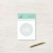Post-it® Nom et logo personnalisés Nettoyer Simple Minimali (Sur un bureau)
