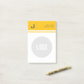 Post-it® Nom et logo personnalisés Nettoyer Simple Minimali (Sur un bureau)
