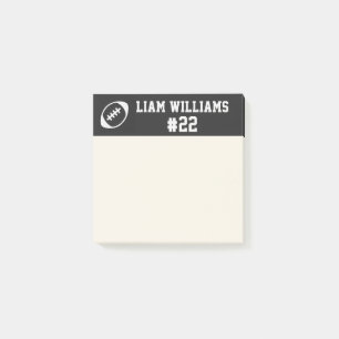 Post-it® Nom et numéro de joueur de football personnalisé N