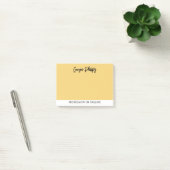 Post-it® Nom et profession jaune doux de base moderne (Bureau)