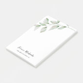 Post-it® Nom et titre de l'entreprise de verdure simple (Incliné)