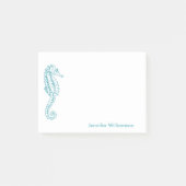 Post-it® Nom fait sur commande bleu turquoise de plage (Devant)
