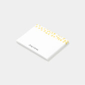 Post-it® Nom fait sur commande chic d'or de motif de points (Incliné)