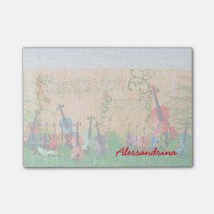 Post-it® Nom ficelé multicolore de coutume d'instruments