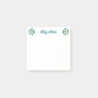 Post-it® Nom floral Turquoise de luxe