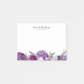 Post-it® Nom floral violet moderne (Devant)