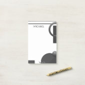 Post-it® Nom géométrique moderne Abstrait personnalisé (Sur un bureau)