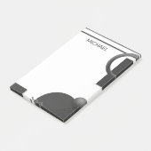 Post-it® Nom géométrique moderne Abstrait personnalisé (Incliné)