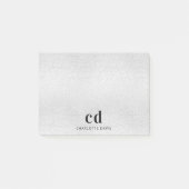Post-it® Nom initial du monogramme argenté (Devant)
