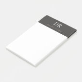 Post-it® Nom initial et nom de script professionnel Monogra (Incliné)