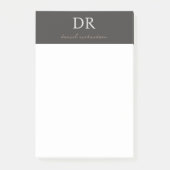 Post-it® Nom initial et nom de script professionnel Monogra (Devant)