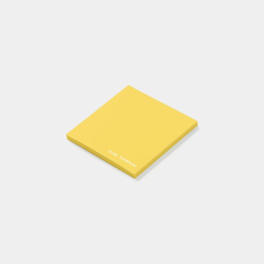 Post-it® Nom jaune Sticky (Incliné)