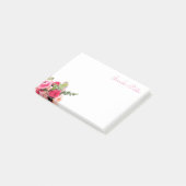 Post-it® Nom manuscrit Chic Modèle Aquarelle Florale (Incliné)