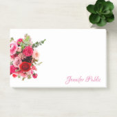 Post-it® Nom manuscrit Chic Watercolor Modèle Floral (Bureau)