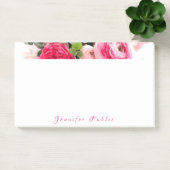 Post-it® Nom manuscrit Texte Aquarelle Rose Modèle (Bureau)