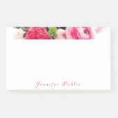 Post-it® Nom manuscrit Texte Aquarelle Rose Modèle (Devant)