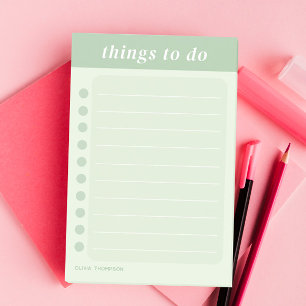 Post-it® Nom mignon Green School Tâches quotidiennes