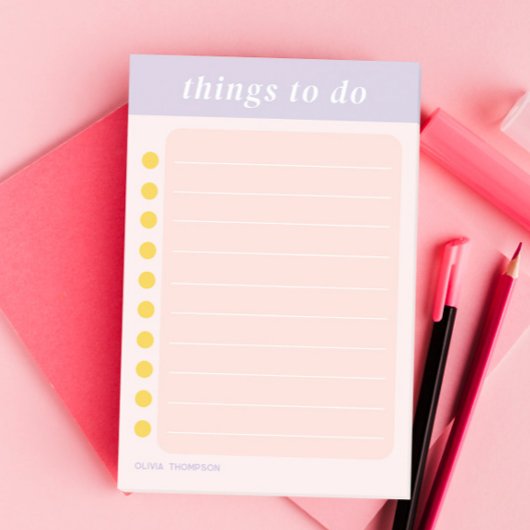 Post-it® Nom mignon Purple School Checlist