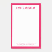 Post-it® Nom moderne en gras avec couleur de bordure MODITA (Devant)