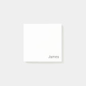 Post-it® Nom modifiable minimal simple ou autre texte (Devant)