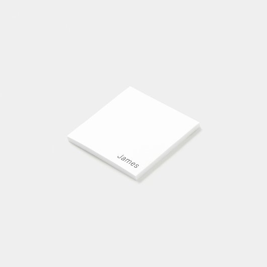 Post-it® Nom modifiable minimal simple ou autre texte (Incliné)