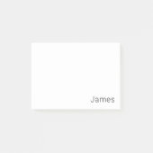 Post-it® Nom modifiable minimal simple ou autre texte (Devant)