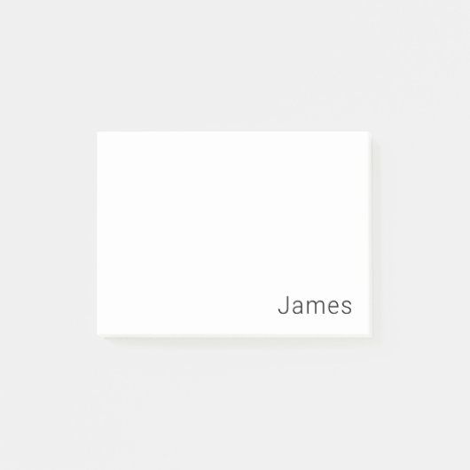 Post-it® Nom modifiable minimal simple ou autre texte (Devant)