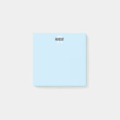 Post-it® Nom monogramme bleu clair moderne post-it notes (Devant)