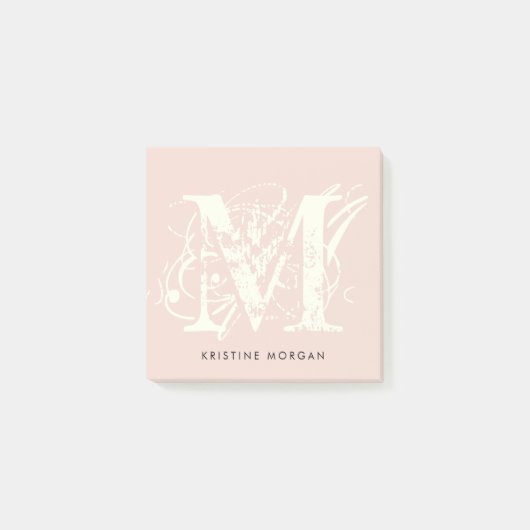 Post-it® Nom monogramme de typographie chic (Devant)