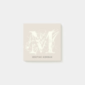 Post-it® Nom monogramme de typographie chic (Devant)