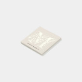 Post-it® Nom monogramme de typographie chic (Incliné)