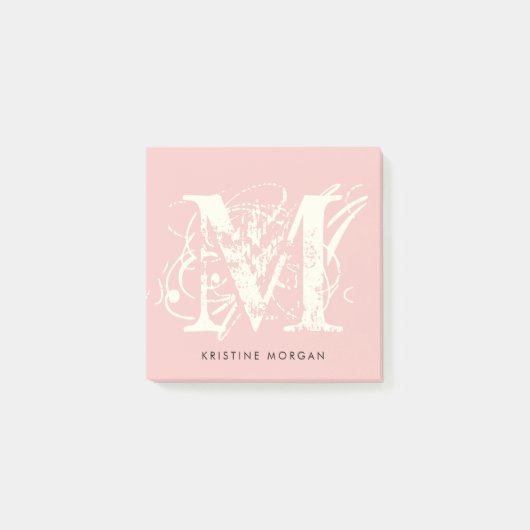 Post-it® Nom monogramme de typographie chic (Devant)