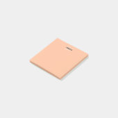 Post-it® Nom monogramme du bourgeon de pêche moderne (Incliné)