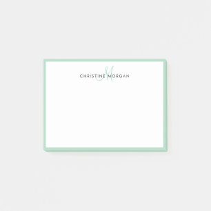 Post-it® Nom monogramme minimaliste simple et chic