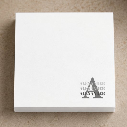 Post-it® Nom Monogramme Moderne