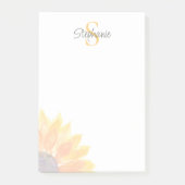 Post-it® Nom Monogramme Tournesol (Devant)