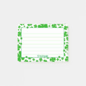 Post-it® Nom:  Motif Shamrock de St Patrick Green Random (Devant)