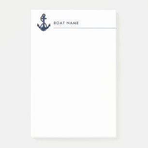 Post-it® Nom nautique Bateau Ancre Bateau Personnalisé