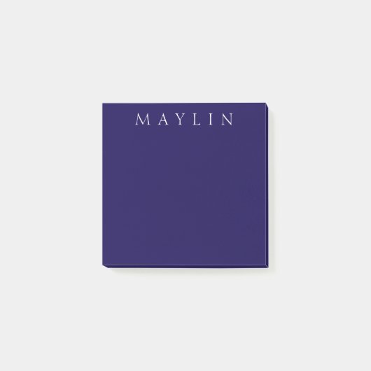 Post-it® Nom ou mot classique | Bleu foncé pourri (Devant)