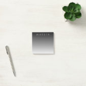 Post-it® Nom ou mot classique | Dégradé gris (Bureau)