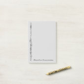 Post-it® Nom personnalisable de croquis droit de cannelure (Sur un bureau)