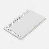 Post-it® Nom personnalisable de croquis droit de cannelure (Incliné)