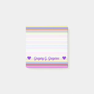 Post-it® Nom personnalisable; Diverses couleurs Notes