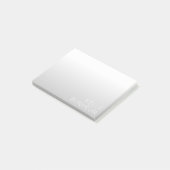 Post-it® Nom personnalisable moderne | Dégradé gris (Incliné)