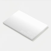 Post-it® Nom personnalisable moderne | Dégradé gris (Incliné)