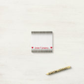 Post-it® Nom personnalisable ; Motif en bois de regard de (Sur un bureau)