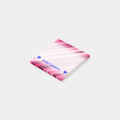 Post-it® Nom personnalisable; Motif Pink/Magenta Stripes (Incliné)