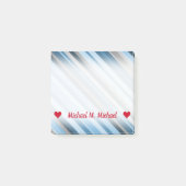 Post-it® Nom personnalisable ; Notes bleues et grises de (Devant)