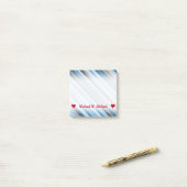 Post-it® Nom personnalisable ; Notes bleues et grises de (Sur un bureau)