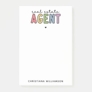 Post-it® Nom personnalisé Agent immobilier   Cadeaux immobi